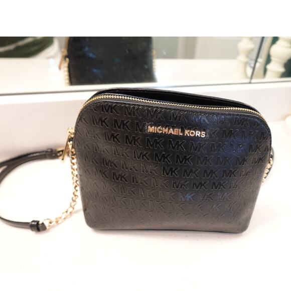 Michael Kors Medium Crossbody Handbag /Purse Black dome - Picture 2 of 15